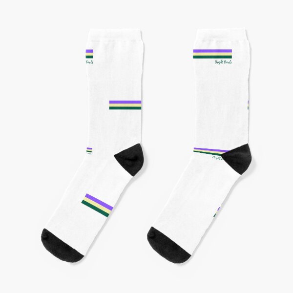 Purple yellow green stripes Socks