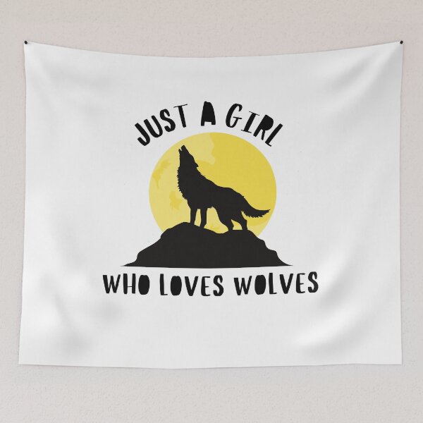 Item preview, Just A Girl Who Loves Wolves  designed and sold by AutumnVibeShop.