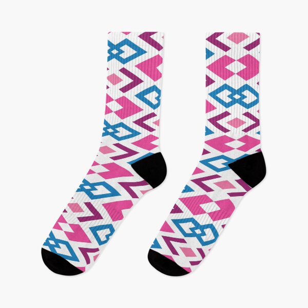 Item preview, Argyled Arrows Geometric Pattern – Fuchsia & Blue designed and sold by RoguePatterns.
