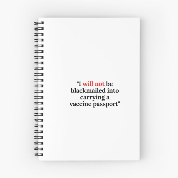 Item preview, I will not be blackmailed into carrying a vaccine passport - tee shirt designed and sold by MikeMacro.
