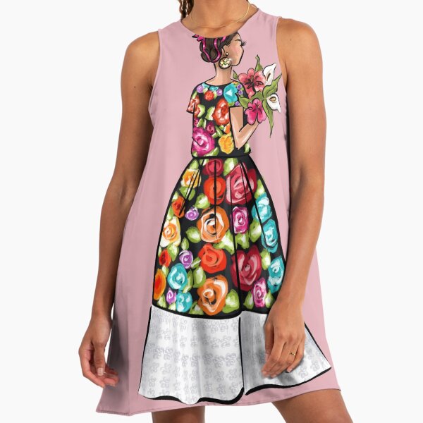 white christmas dresses Royal Blue Tehuana Bonita Dress – Guelaguetza Designs main image 1