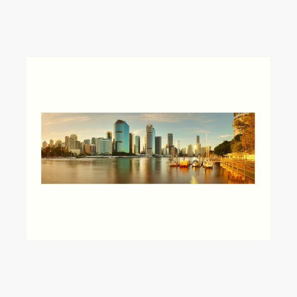 Brisbane from Kangaroo Point, Queensland, Australia Art Print