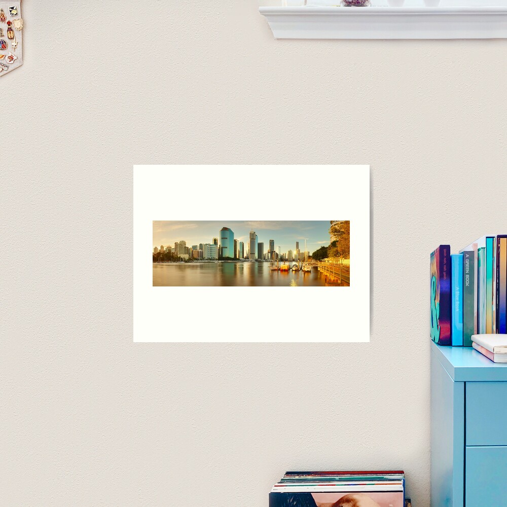 Brisbane from Kangaroo Point, Queensland, Australia Art Print