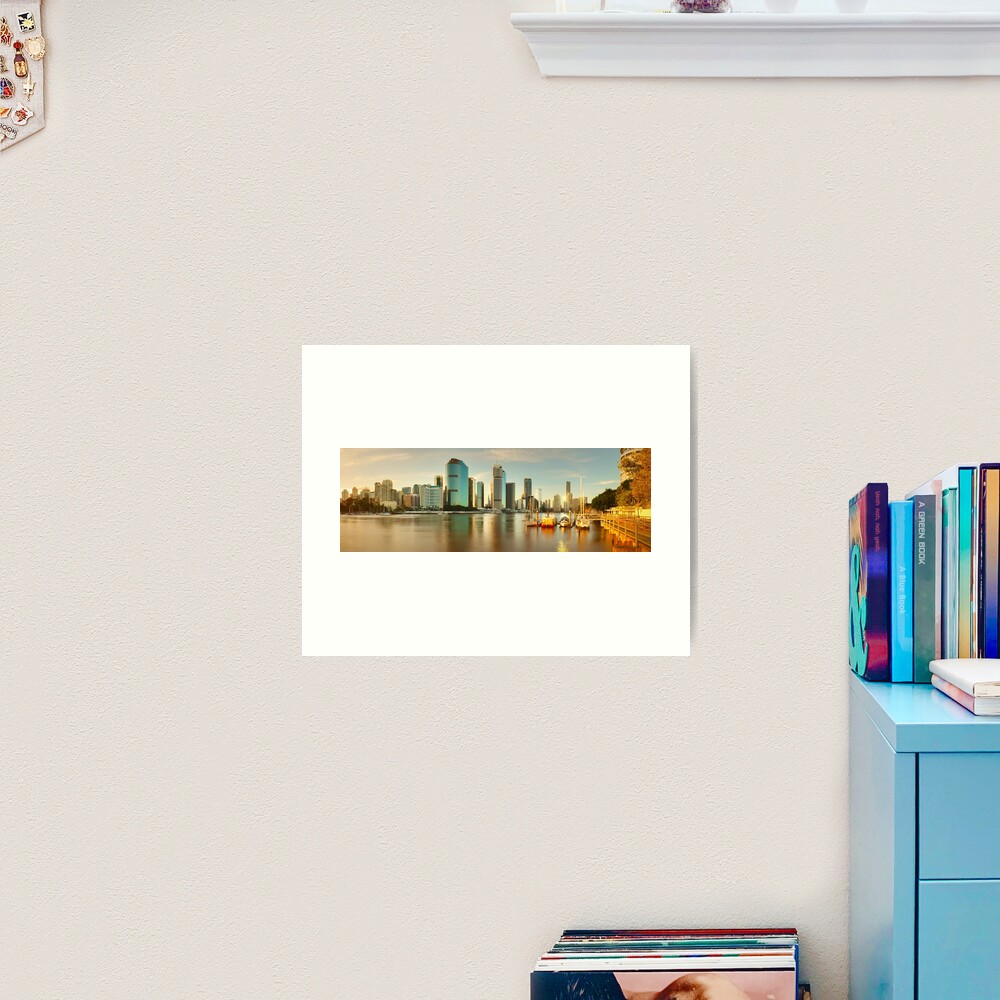 Brisbane from Kangaroo Point, Queensland, Australia Art Print