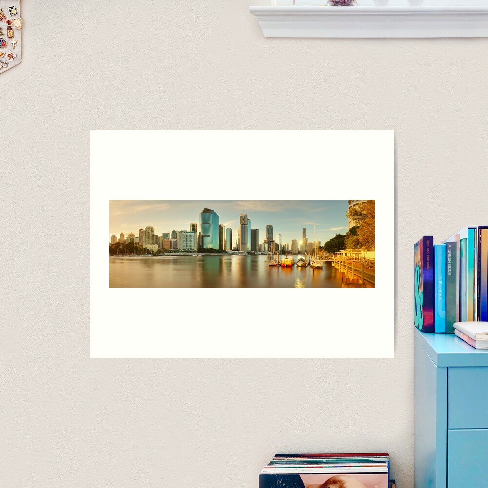 Brisbane from Kangaroo Point, Queensland, Australia Art Print