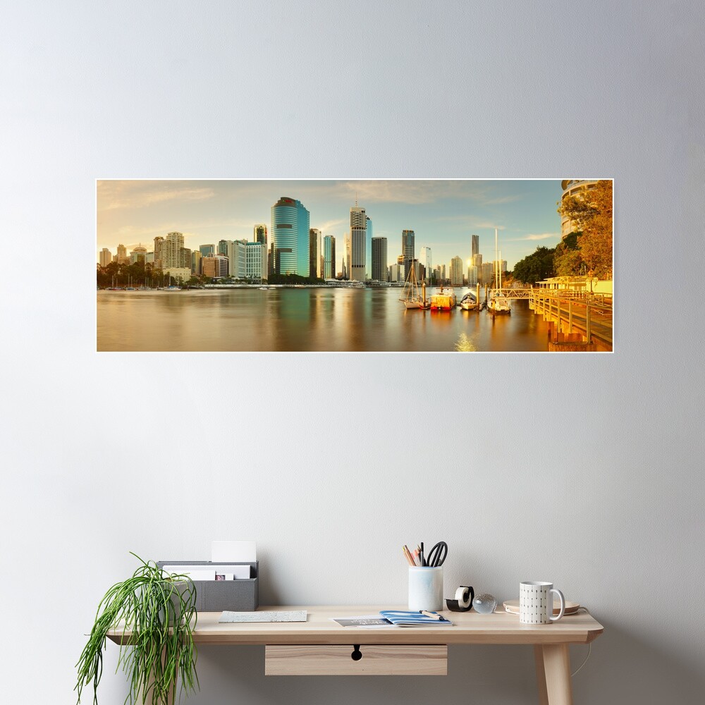 Brisbane from Kangaroo Point, Queensland, Australia Poster