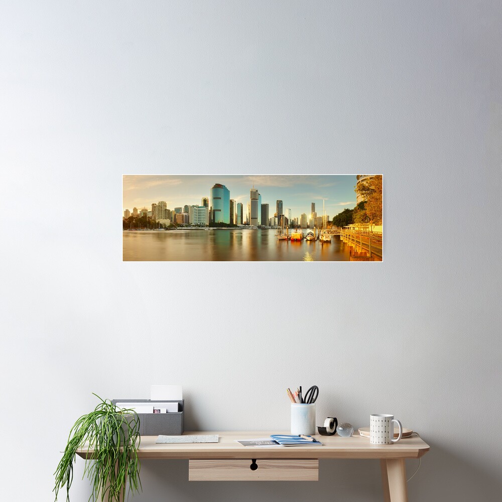 Brisbane from Kangaroo Point, Queensland, Australia Poster
