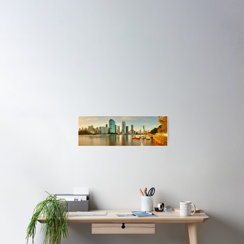 Brisbane from Kangaroo Point, Queensland, Australia Poster