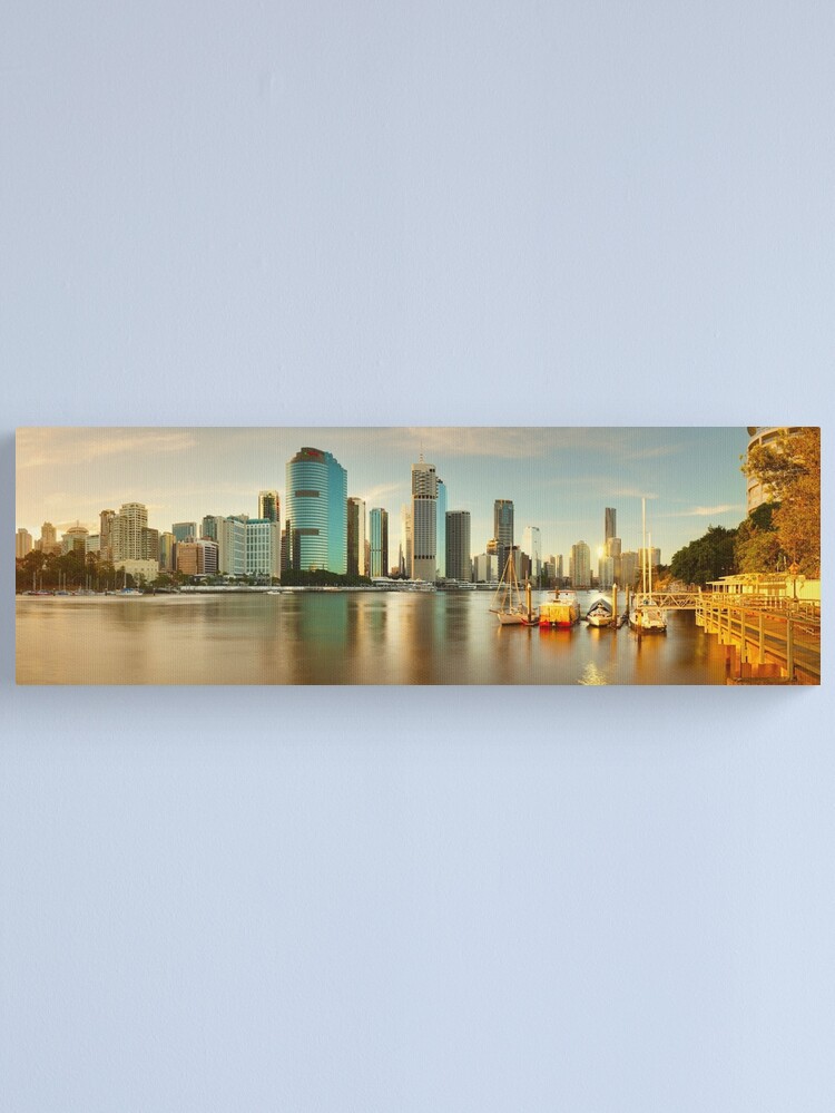Alternate view of Brisbane from Kangaroo Point, Queensland, Australia Canvas Print