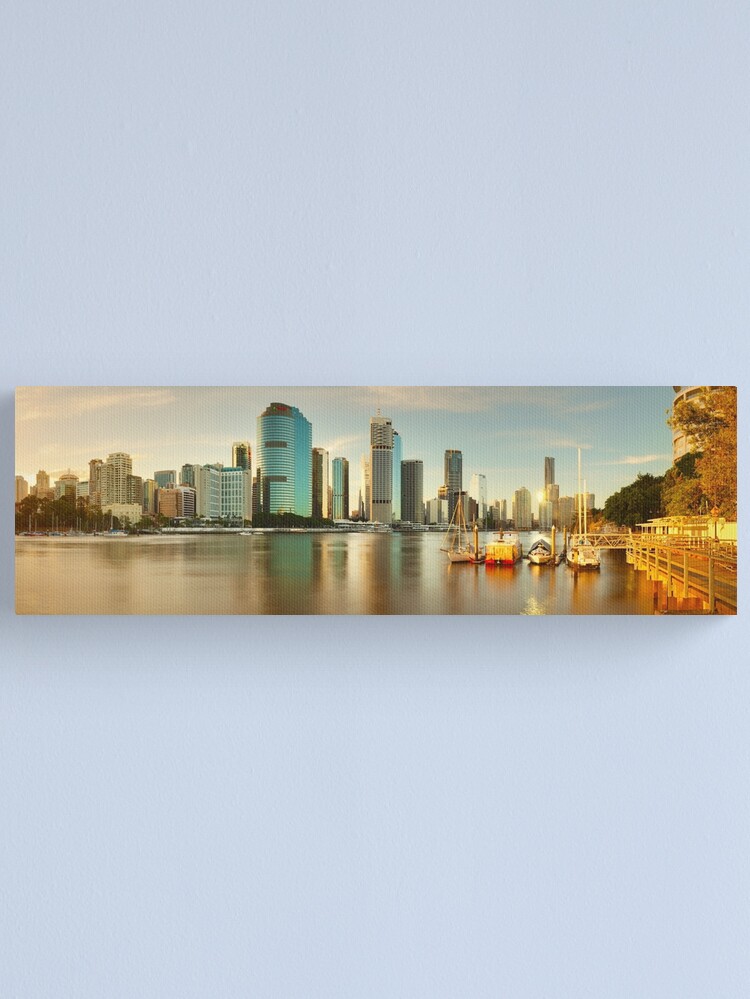 Alternate view of Brisbane from Kangaroo Point, Queensland, Australia Canvas Print