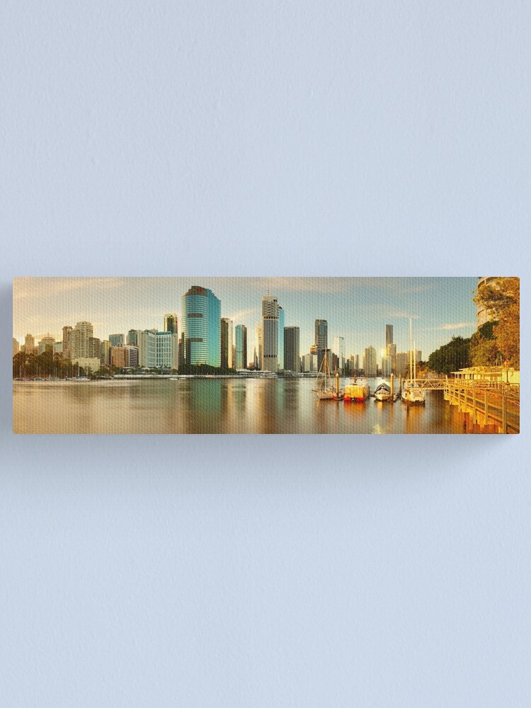 Alternate view of Brisbane from Kangaroo Point, Queensland, Australia Canvas Print