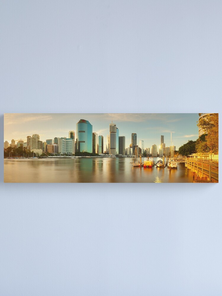 Alternate view of Brisbane from Kangaroo Point, Queensland, Australia Canvas Print