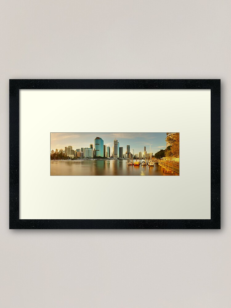 Alternate view of Brisbane from Kangaroo Point, Queensland, Australia Framed Art Print