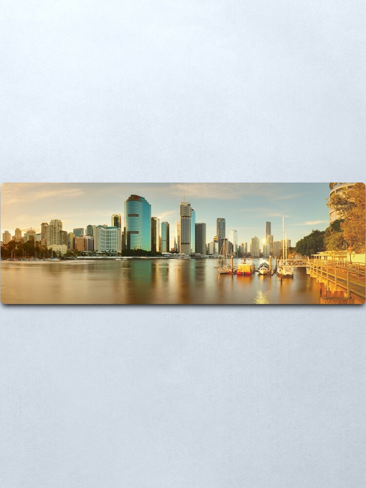 Alternate view of Brisbane from Kangaroo Point, Queensland, Australia Metal Print