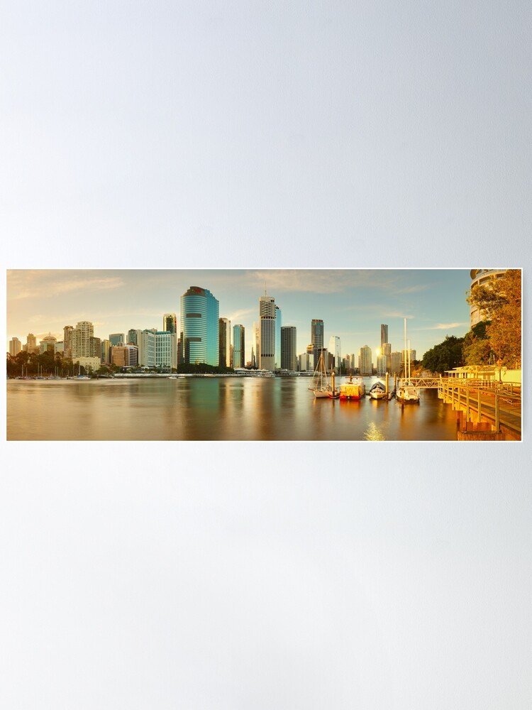 Alternate view of Brisbane from Kangaroo Point, Queensland, Australia Poster
