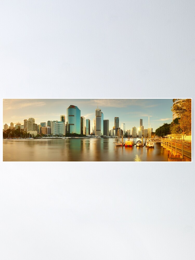 Alternate view of Brisbane from Kangaroo Point, Queensland, Australia Poster