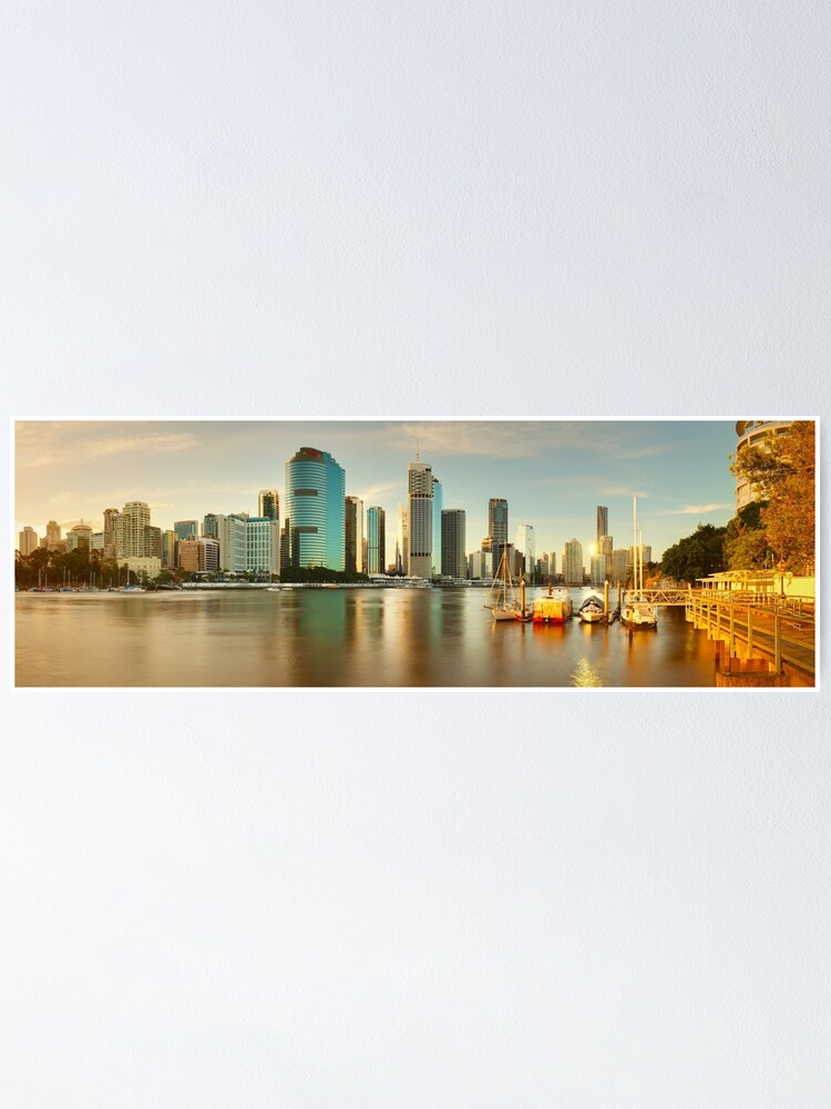 Alternate view of Brisbane from Kangaroo Point, Queensland, Australia Poster