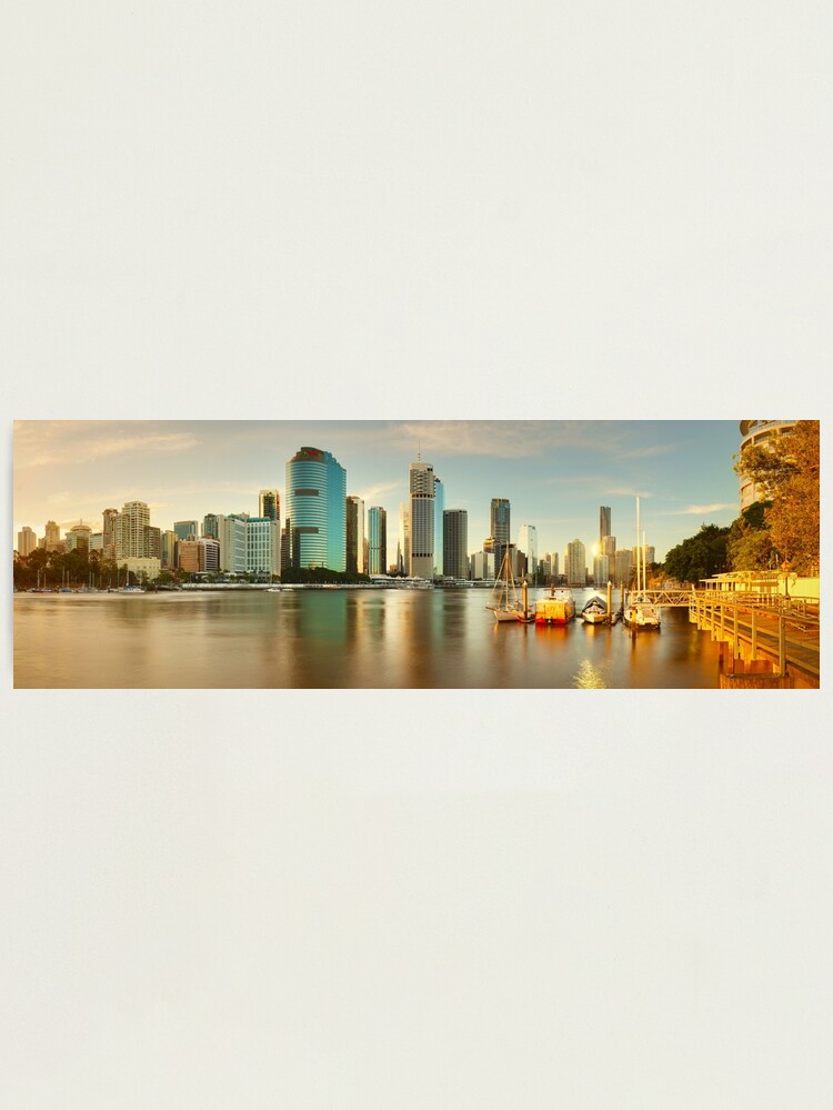 Alternate view of Brisbane from Kangaroo Point, Queensland, Australia Photographic Print