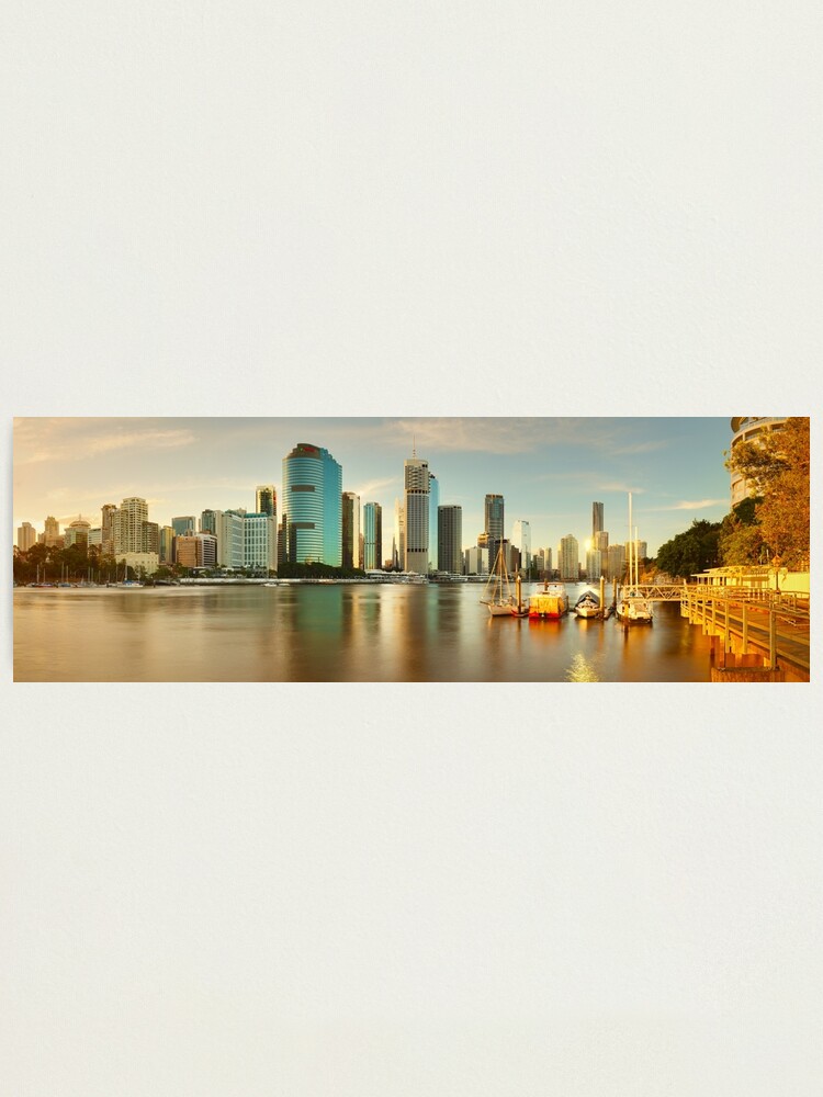 Alternate view of Brisbane from Kangaroo Point, Queensland, Australia Photographic Print