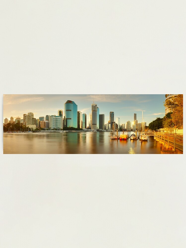 Alternate view of Brisbane from Kangaroo Point, Queensland, Australia Photographic Print