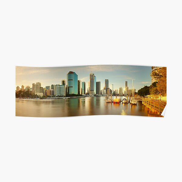 Brisbane from Kangaroo Point, Queensland, Australia Poster