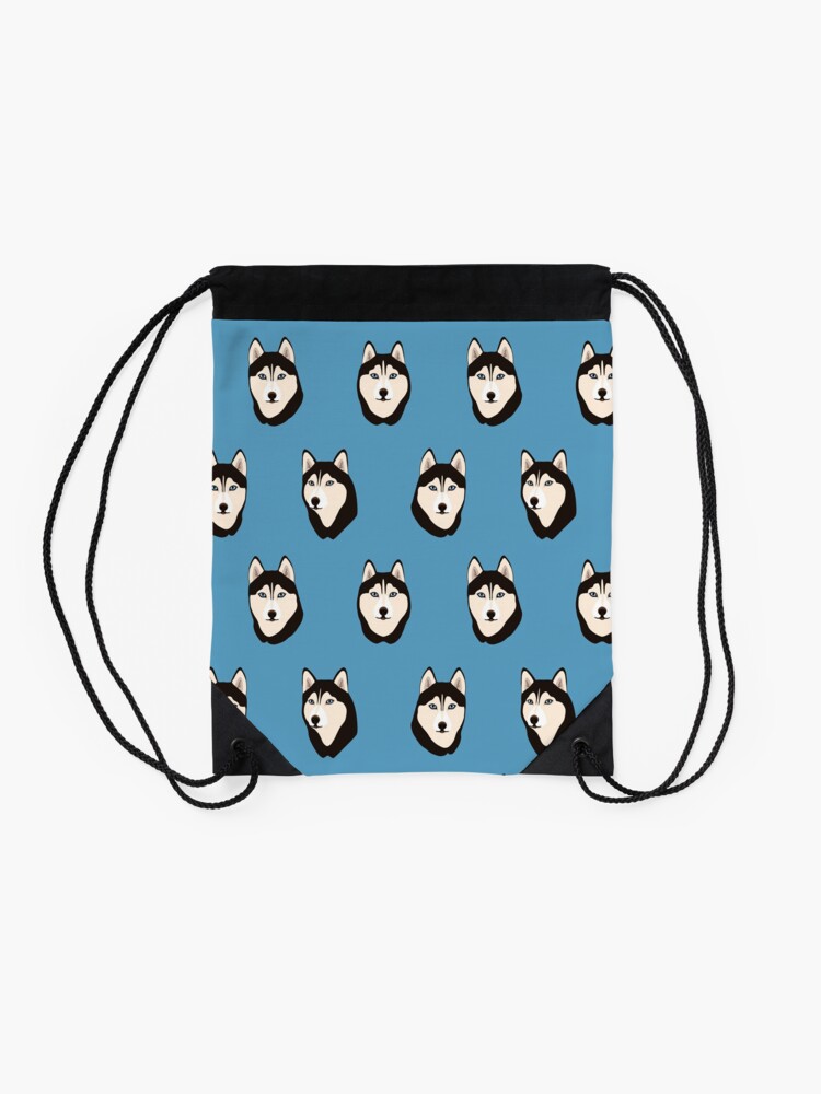 Alternate view of Husky Dogs Heads Drawstring Bag