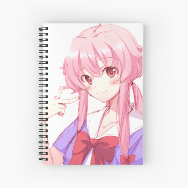 Yuno Gasai Future Diary Mirai Nikki Retro blue brown anime Design | Spiral  Notebook