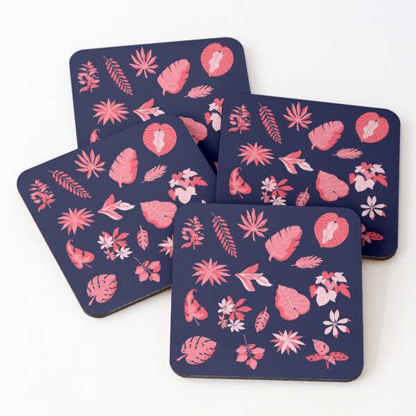 Item preview, Bright pink colored leaves designed and sold by stuff-n-stuff.