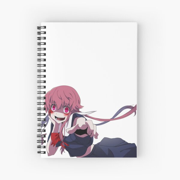 Yuno Gasai Future Diary Mirai Nikki Retro blue brown anime Design | Spiral  Notebook