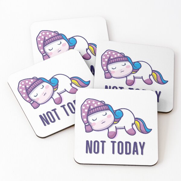Item preview, Not Today Unicorn, Funny Cute Sleeping Unicorn designed and sold by Teeinno.