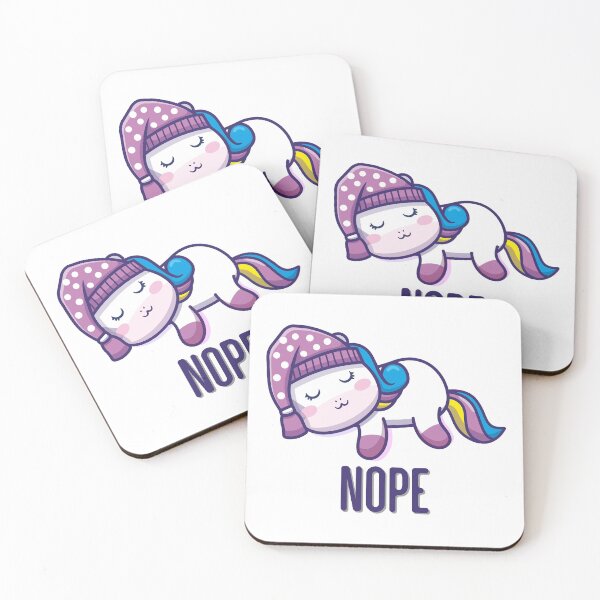 Item preview, Nope Unicorn, Funny Cute Sleeping Unicorn designed and sold by Teeinno.