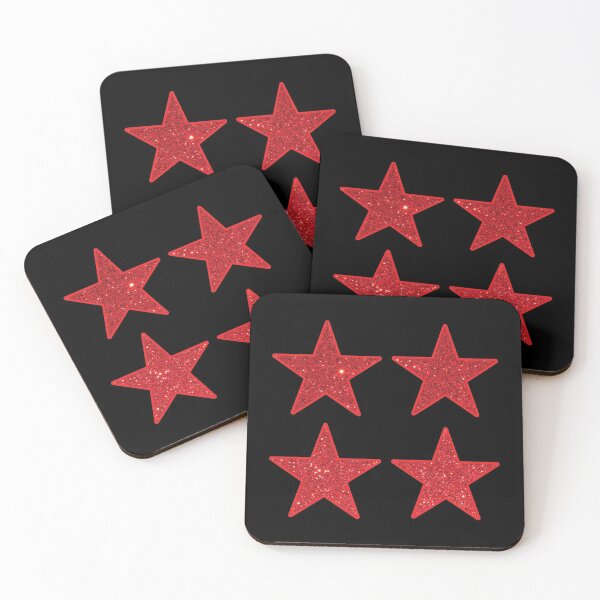 Item preview, Big Red Glitter Star on Black designed and sold by BelindaFuller.
