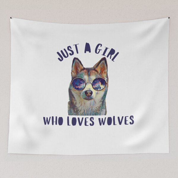 Item preview, Just A Girl Who Loves Wolves  designed and sold by AutumnVibeShop.