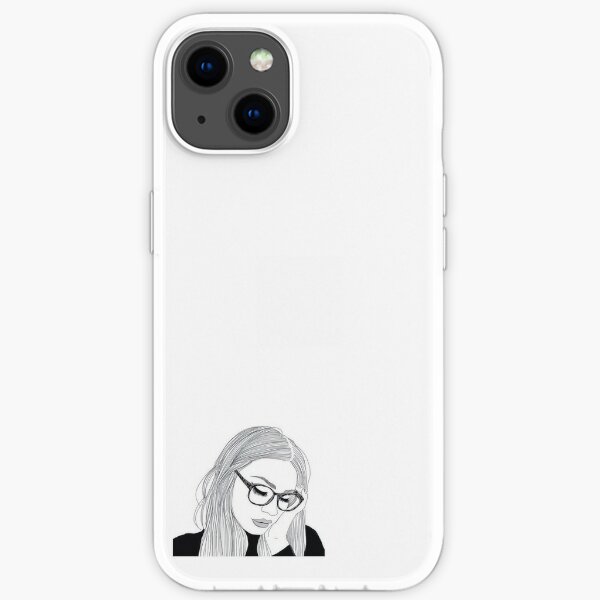 a dwelling girl with glasses iPhone Soft Case