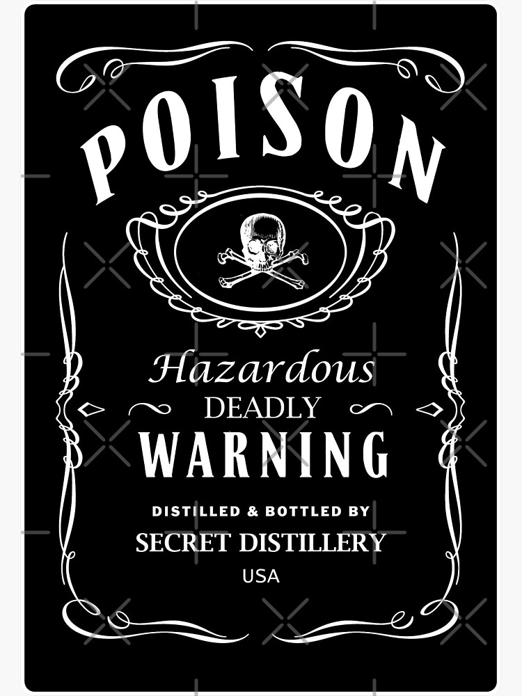 “3D Poison Bottle Label” Sticker for Sale by alexaldridge | Redbubble