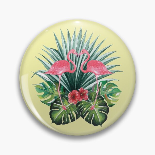 Item preview, Flamingo Pair, Flamingo Couple, Tropical and Summer Theme Art Design designed and sold by WildMuse44.
