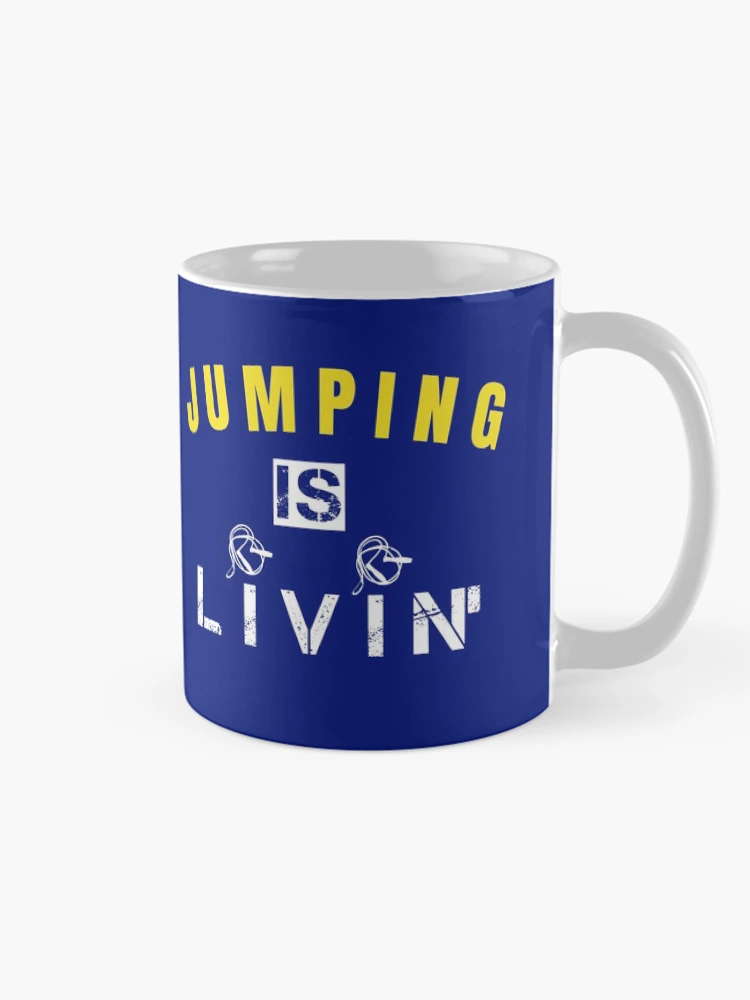 Thumbnail 3 of 6, Coffee Mug, Jumping Is Livin' Jump Roping designed and sold by SharpThreadZ.