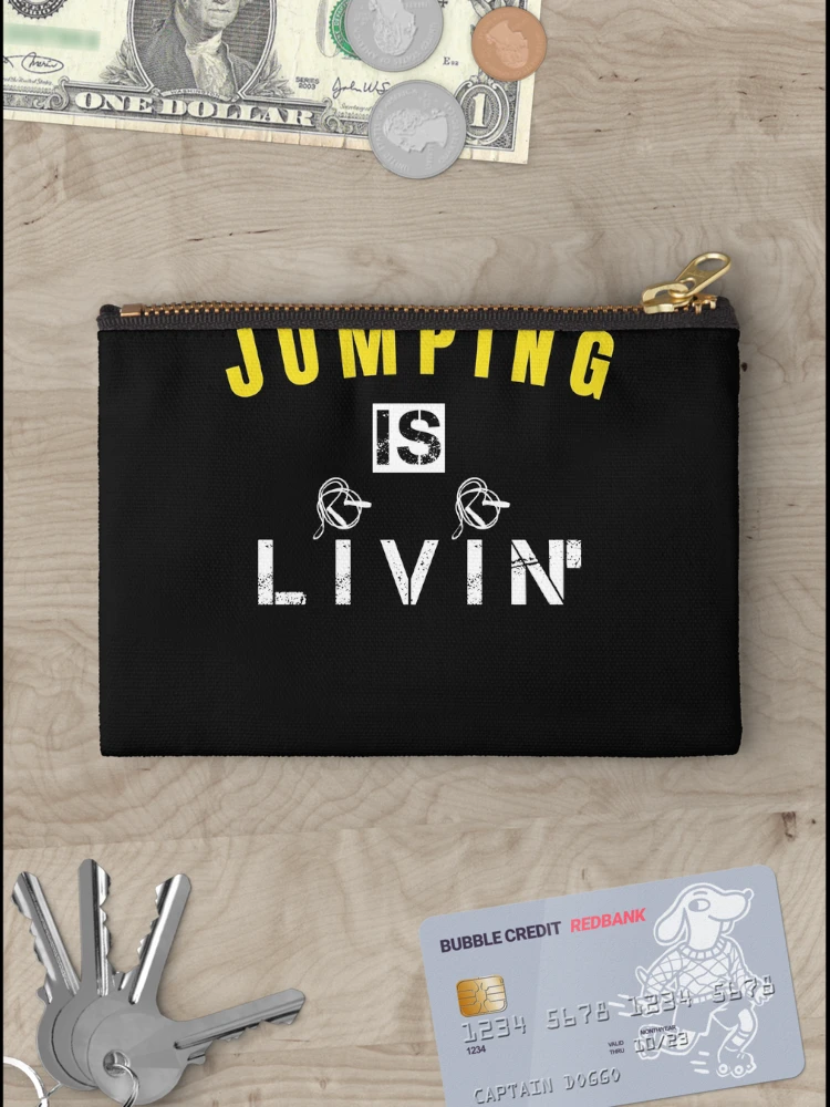 Thumbnail 3 of 4, Zipper Pouch, Jumping Is Livin' Jump Roping designed and sold by SharpThreadZ.
