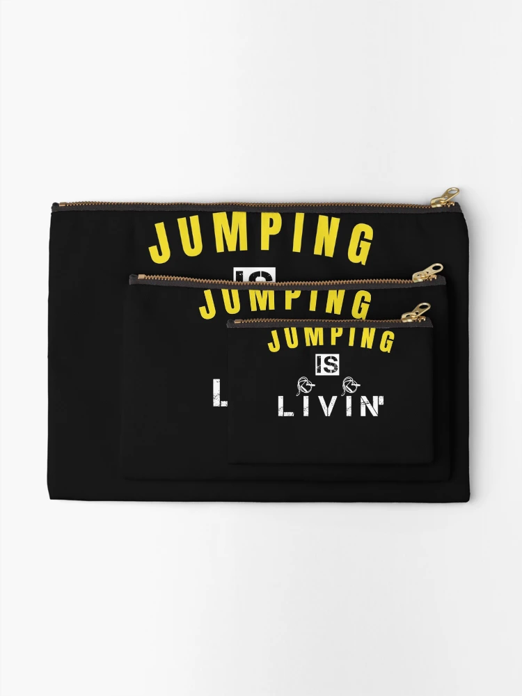 Thumbnail 2 of 4, Zipper Pouch, Jumping Is Livin' Jump Roping designed and sold by SharpThreadZ.