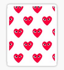 heart with eyes sticker Sticker