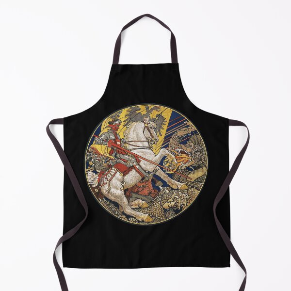 Item preview, Knight on Horseback Fighting a Fierce Fire Breathing Dragon designed and sold by ColorfulMystic.