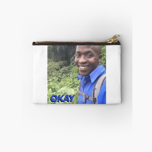 Item preview, Hi Okay Black man in Blue Shirt on Jungle Tour Meme Socially Awkward designed and sold by Twitchmeme.