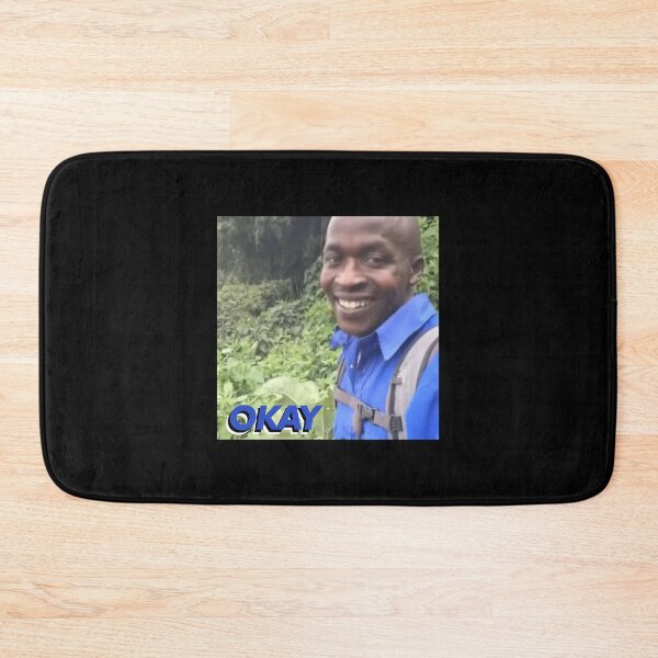Item preview, Hi Okay Black man in Blue Shirt on Jungle Tour Meme Socially Awkward designed and sold by Twitchmeme.