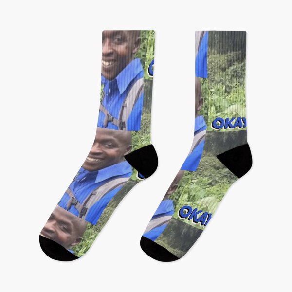 Item preview, Hi Okay Black man in Blue Shirt on Jungle Tour Meme Socially Awkward designed and sold by Twitchmeme.