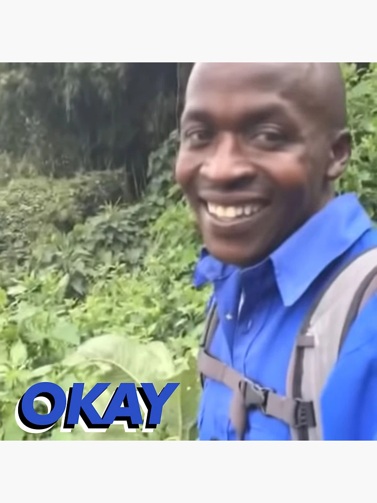 Hi Okay Black man in Blue Shirt on Jungle Tour Meme Socially