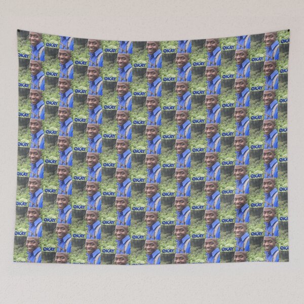 Item preview, Hi Okay Black man in Blue Shirt on Jungle Tour Meme Socially Awkward designed and sold by Twitchmeme.