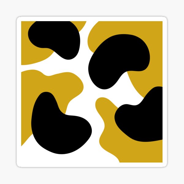 Item preview, Blobs (Black, White, Mustard Yellow) designed and sold by Design Minds Boutique.