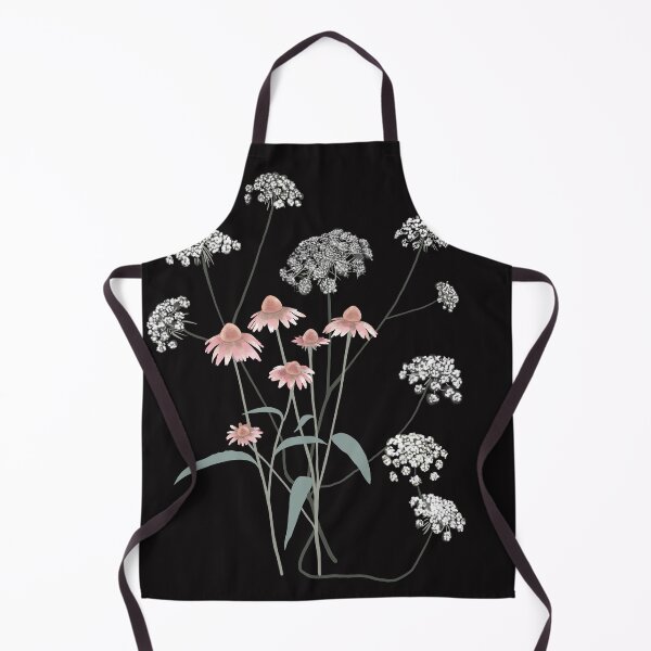 Item preview, Elegant Floral, White on Black designed and sold by extinctionmart.