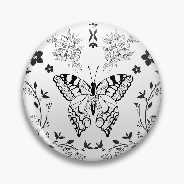 Item preview, Butterfly and Beetle Floral Print designed and sold by blossomgirl33.