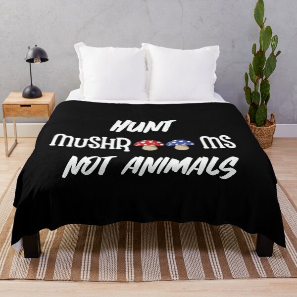 Item preview, Hunt Mushrooms Not Animals designed and sold by PrintBrint.